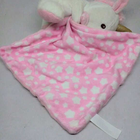 Walgreens Moon And Stars Unicorn Lovey -Minky Dots Blanket-Embroidered Eyes - Picture 8 of 9